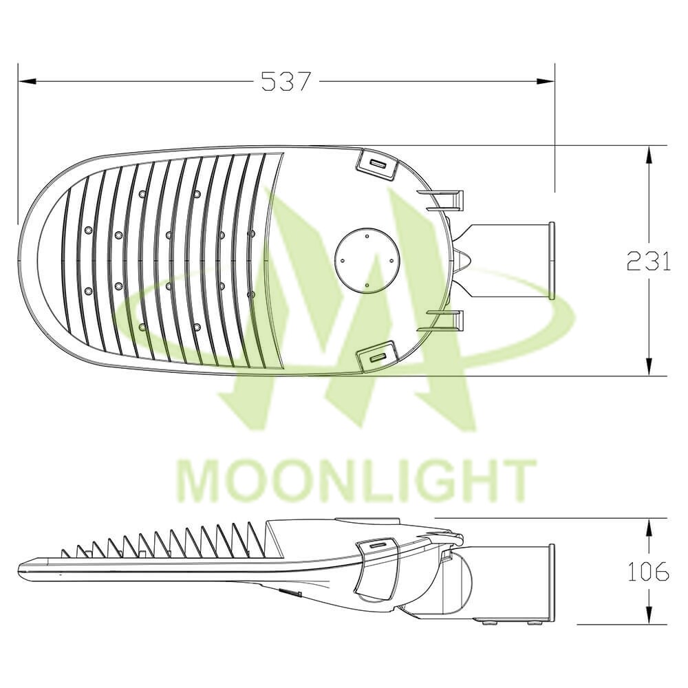 led_street_light_housing_mlt-slh-hs-ii_02 led street light cover mlt-slh-hs-ii mechanical dimensions